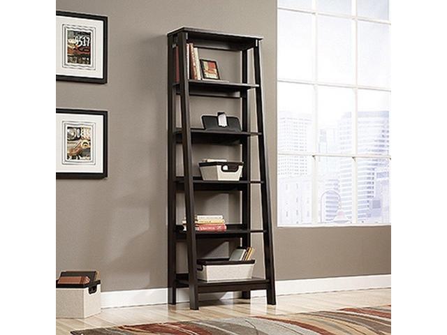Sauder 414602 Trestle 5 Shelf Bookcase Jamocha Wood Finish New Sauder 414602 Trestle 5 Shelf Bookcase Jamocha Wood Finish New
