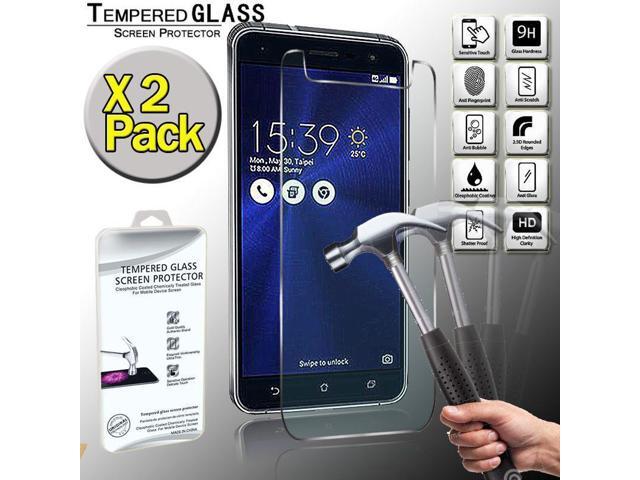2 Pack Tempered Glass Film Screen Protector Cover For Asus 