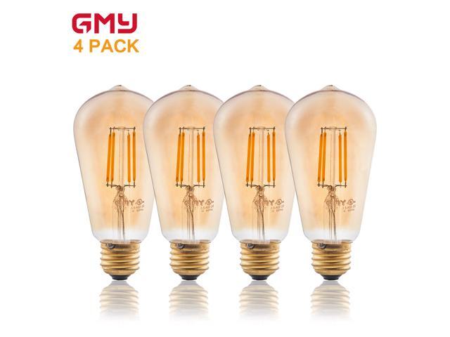 Vintage Edison Led Bulb Dimmable St21 Antique Amber Light Vintage Edison Led Bulb Dimmable St21 Antique Amber Light Vertical Filament 4