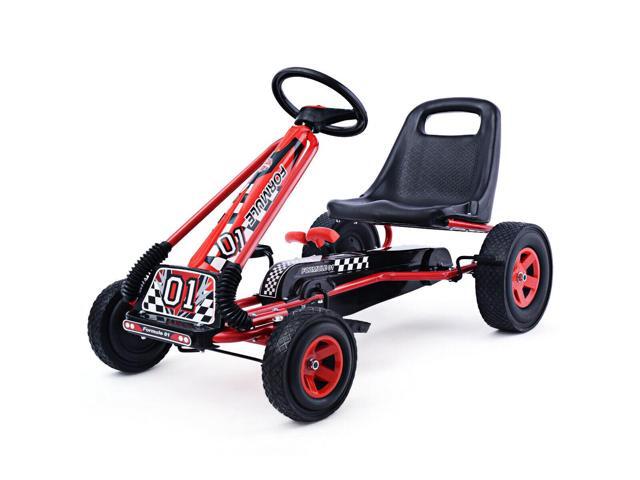 Costway 4 Wheels Kids Ride On Pedal Powered Bike Go Kart Racer Car Outdoor Play Toy