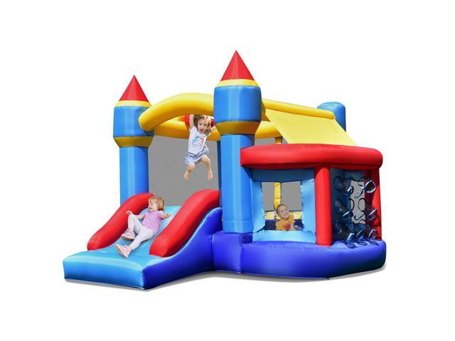 Costway InflatableBounce House Castle Slide Bouncer Kids Shooting Net/Without Blower