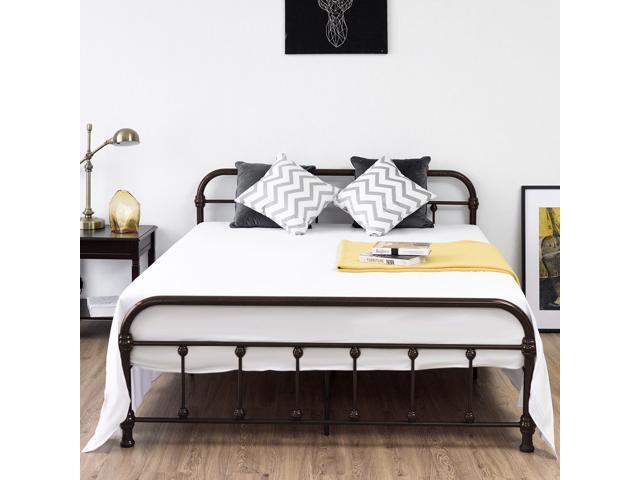 Queen Size Metal Steel Bed Frame W Le Slats Headboard Queen Size Metal Steel Bed Frame W Le Slats Headboard And Footboard