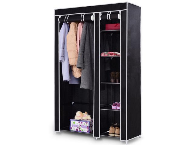 69 Portable Closet Storage Organizer Clothes Wardrobe Shoe Rack 69 Portable Closet Storage Organizer Clothes Wardrobe Shoe Rack W 6 Shelf Black