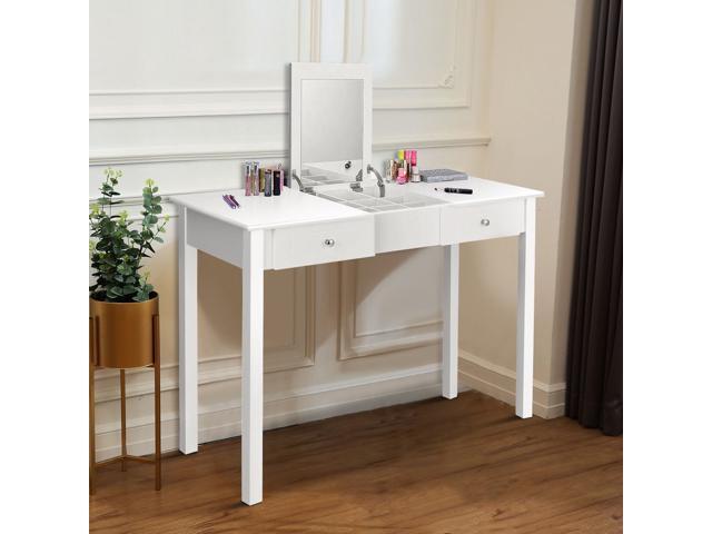 Sofia F4145 Vanity Table With Flip Top Mirror Orange County