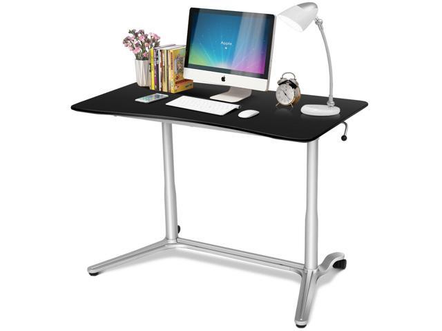 Height Adjule Computer Desk Laptop Table Rolling Sit Stand Notebook Newegg Com