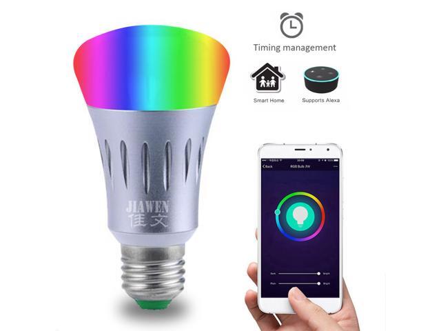 Jiawen E27 Rgbw Diammable Led Wifi Bulb Smart Lamp Jiawen E27 Rgbw Diammable Led Wifi Bulb Smart Lamp Wireless App Remote Control Color