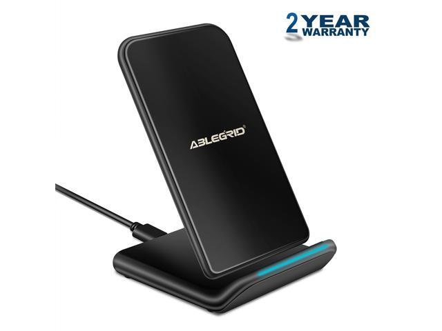 ABLEGRID Black Wireless Qi Fast Charger Charging Stand Holder for