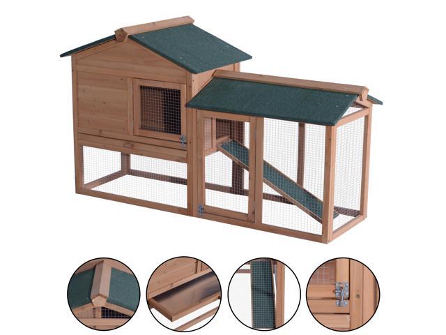 Lovupet 58 Deluxe Wooden Chicken Coop Backyard Nest Box Pet Cage Rabbit Hen Hutch 0305 Neweggcom