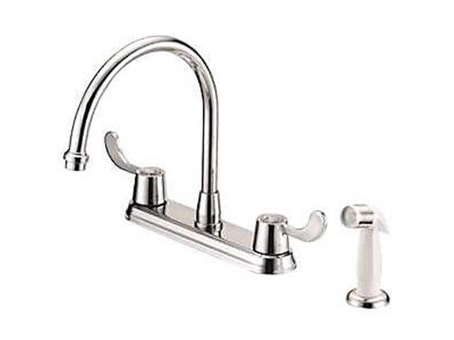 Boston Harbor 1847219 F8f10037cp 8 In 2 Lever Chrome Kitchen Faucet Newegg Com