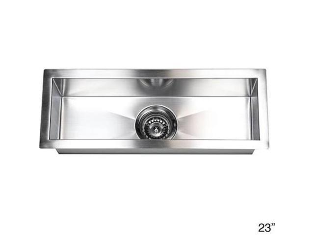 Contempo Living F2308 23 In Undermount Single Bowl Zero Radius Kitchen Prep Bar Sink Stainless Steel Newegg Com