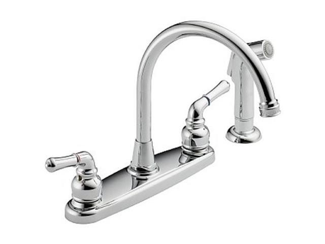 Hole Lever Handle Kitchen Faucet Stainless Steel Westbrass Was01 20 4 Hole Lever Handle Kitchen Faucet Stainless Steel