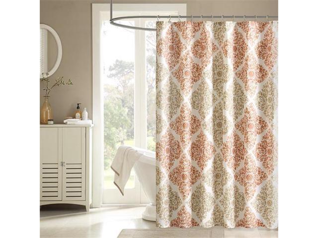 Madison Park Mp70 4624 72 X 96 In Claire Printed Shower Curtain Spice Newegg Com