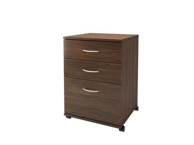 Nexera 3192 3 Drawer Mobile Filing Cabinet Walnut Newegg Com Nexera 3192 3 Drawer Mobile Filing Cabinet Walnut