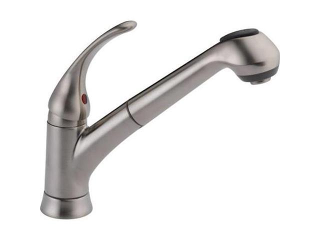 Delta Rp46980ss Stainless Steel Escutcheon Pull Out Kitchen Faucet