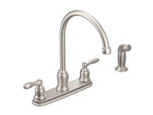 Moen 2575314 High Arc Kitchen Faucet With Side Spray Newegg Com
