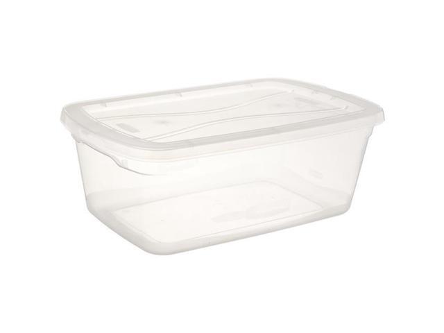 Rubbermaid Fg3q2700clr Tote Storage Container 30 Quart Clear Newegg Com