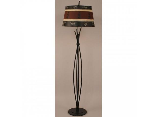 Coast Lamp Manufacturer 12 R24a Kodiak Iron Stack Floor With Tree Pine Cone Shade 64 In Newegg Com