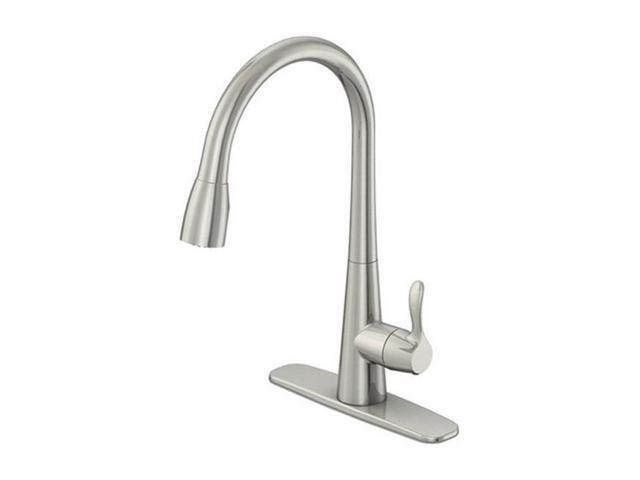 Oakbrook Fp4a0061nd Aca1 Vela Series Brushed Nickel Single Handle Kitchen Faucet Pulldown Spray Newegg Ca