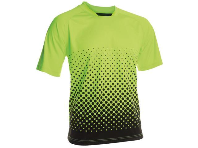 black and neon green jersey