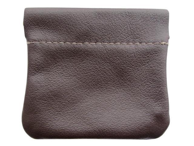 leather squeeze coin purse