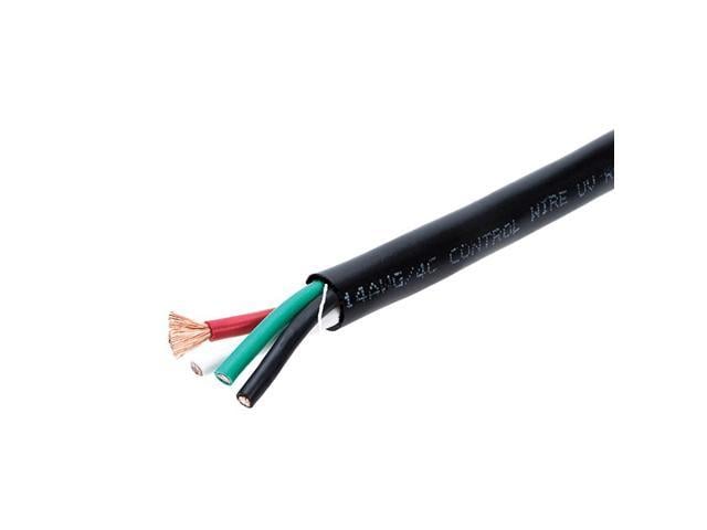 Speaker Wire Cable 500ft 16//4 In-Wall Outdoor Direct Burial UV CL2 Black 16 AWG