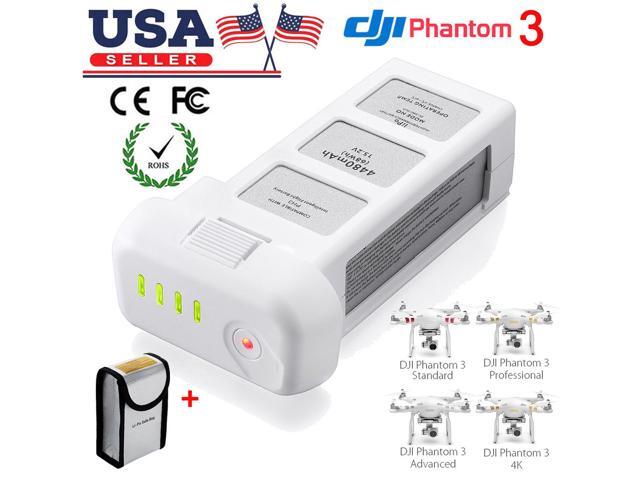 Powerextra 15.2V 4480mAh LiPo Intelligent Flight Battery Replacement Battery for DJI Phantom 3 Professional, Phantom 3 Advanced