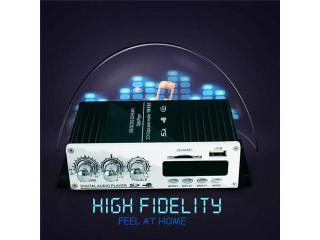 Car Audio Amplifiers Vehicle Electronics Gps Super Bass 12v Car Auto Cd Mp3 Hi Fi Stereo Audio Amplifier 2ch Output Power Fm