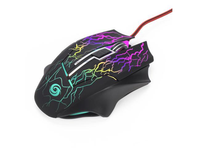 6D LED Optical USB Wired Ergonomical Pro Gaming Mouse Adjustable 3200 DPI Mice