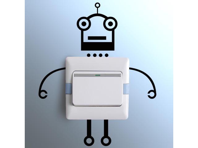 Cute Robot Children S Room Wall Decals Light Switch Stickers Home Decor Newegg Com - Robot Children S Room Decor Cute Robot Children S Room Wall Decals Light Switch Stickers Home Decor Newegg Com - Robot Children S Room Decor