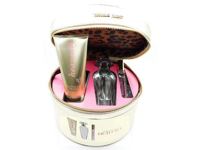 Victorias Secret Heavenly Gold Cosmetic Travel Bag Gift Set Angel