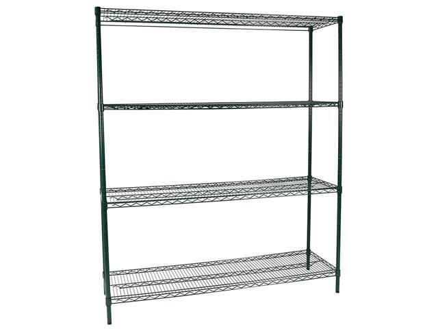 Apollo Hardware Commercial Grade Green Epoxy 4 Shelf Nsf Wire Apollo Hardware Commercial Grade Green Epoxy 4 Shelf Nsf Wire Shelving Rack 18