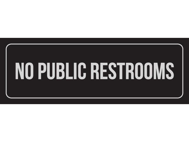 3x9 Inch Single iCandy Combat Black Background with Silver Font Restroom Office Business Retail Outdoor /& Indoor Plastic Wall Sign