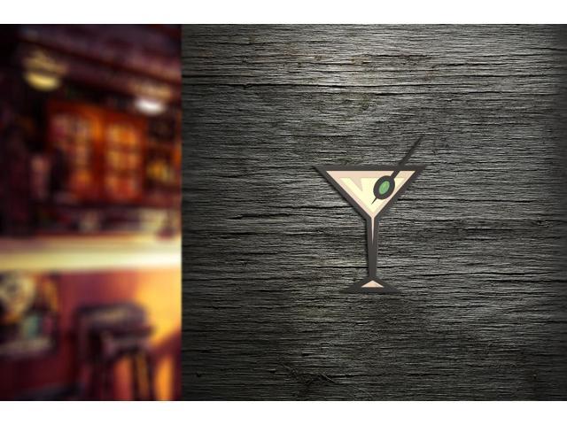 Martini Vintage Retro Wall Decor Bar Decorations Alcohol Cutout