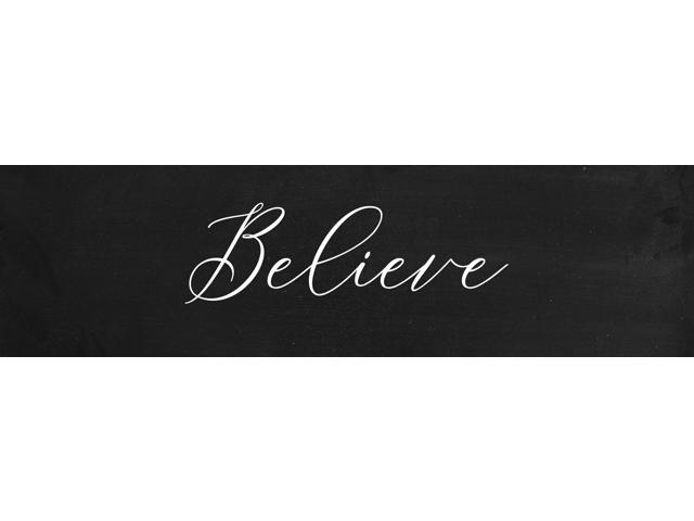 Believe Farmhouse Style Metal Country Sign 5x18 Inches Metal Wall