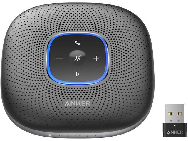 Anker PowerConf+ Bluetooth Speakerphone with Bluetooth Dongle, 6 Mics, Enhanced Voice Pickup, 24H Call Time, Bluetooth 5, USB C, Conference Speaker, Compatible with Leading Platforms, for Home Office
