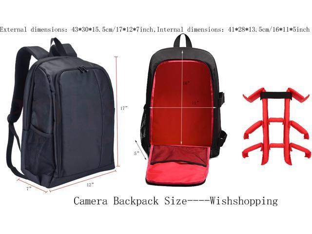Large Capacity Side Access with 15.6 Inch Laptop Compartment for Women Men Photographer Lens Tripod Tablets Waterproof Camera Bag CHZHENG Camera Backpack