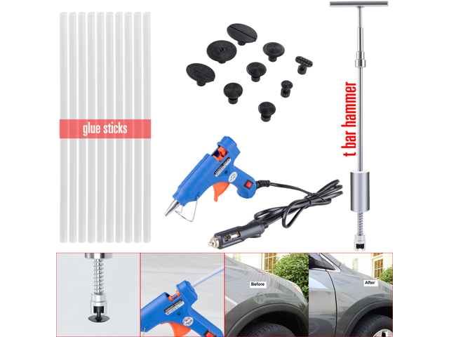 Hot Car Puller /& 9Pcs Glue Tabs Car Tool Kit Slide Hammer Dent Repair Kit