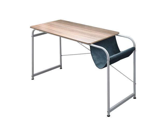 Qwork Computer Desk With Storage Basket Writing For Home Qwork Computer Desk With Storage Basket