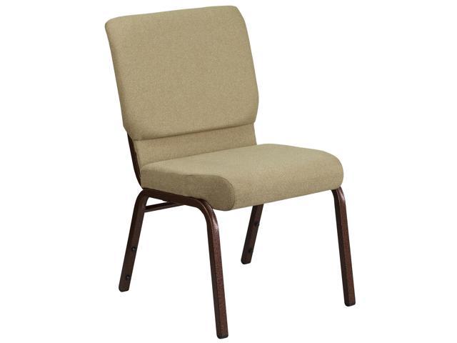 Hercules Series 18 5 W Moss Green Fabric Stacking Church Chair With 4 25 Thick Seat Gold Vein Frame