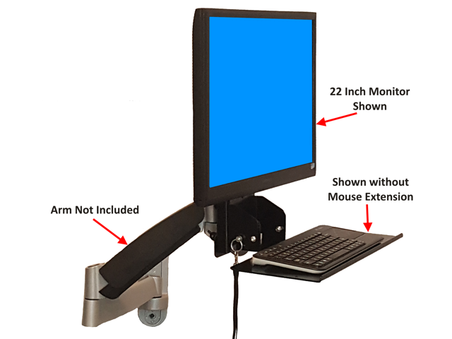 SDS iMount 4.0 Keyboard & Monitor Mount w/ Tilt, Fold Away Adjustable ...