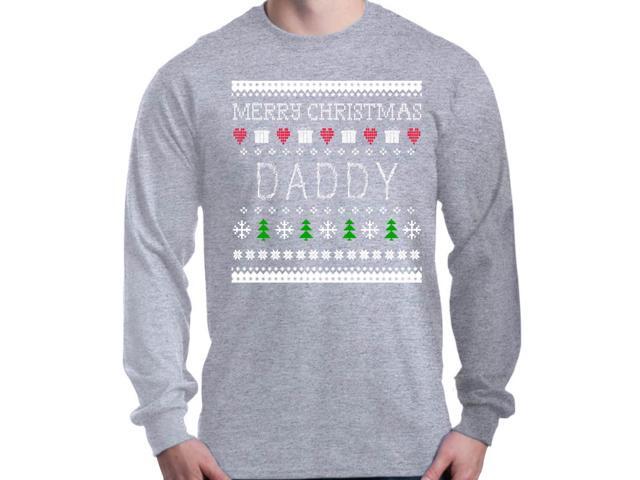 shop4ever mens merry christmas daddy ugly sweater holiday long sleeve shirt xx large sports grey - Merry Christmas Daddy shop4ever mens merry christmas daddy ugly sweater holiday long sleeve shirt xx large sports grey - Merry Christmas Daddy