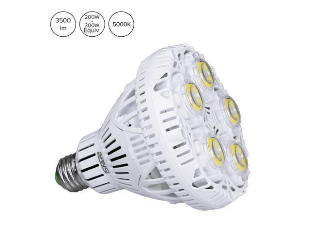 SANSI 30W LED Light Bulb, 250-300W Equiv, 5000K Daylight, 4000lm Super Bright Bulb, Non-Dimmable, CRI80, E26 Base, BR30 Floodlight for Warehouse Garage Church Supermarket Restaurant Logistic Center