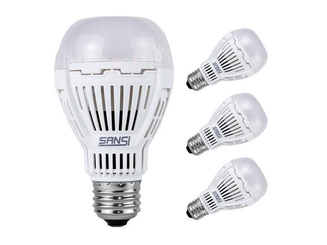 SANSI 16W (150 Watt Equivalent) LED Light Bulbs, 3000K Warm White, A19 LED Bulbs, 2000LM LED, E26 Base, Non-Dimmable, 4-Pack