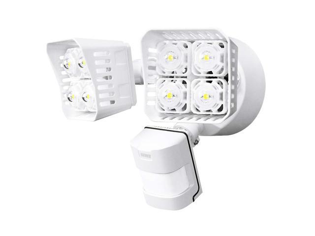 SANSI LED Security Motion Sensor Outdoor Lights, 36W (250W Incandescent Equivalent) 3600lm, 5000K Daylight, Dusk to Dawn Waterproof Flood Light, ETL Listed, White