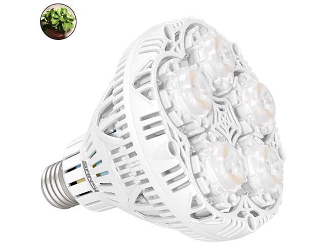 SANSI 24W LED Plant Light Bulb Full Spectrum LED Grow Light Plant Lights for Indoor Plants, E26 Grow Light Bulb for Hydroponics Greenhouse Houseplants Vegetable Tobacco, Sunlight White UV IR