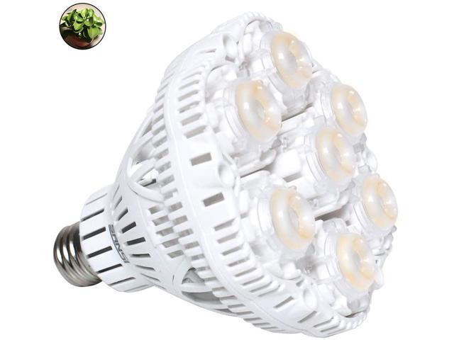 SANSI 36W Daylight LED Plant Light Bulb Full Spectrum Ceramic LED Grow Light Blub, E26 Plant Bulb Sunlight White Grow Light for Indoor Garden Farming Greenhouse Grow Walls, UV IR E26