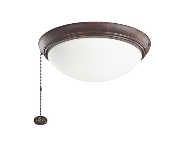 Kichler Accessory Low Profile Led Ceiling Fan Light Kit In Tannery Bronze