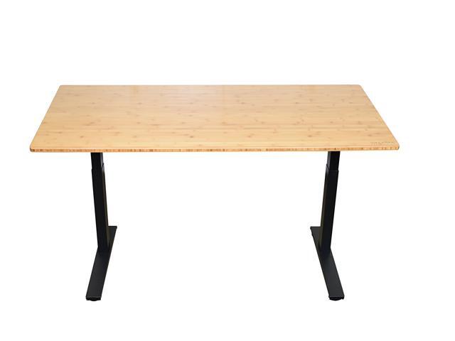 Rise Up Dual Motor Electric Bamboo Standing Desk 60x30 Desktop Tall Ergonomic Motorized Height Adjule Sit To Stand Home Commercial Office