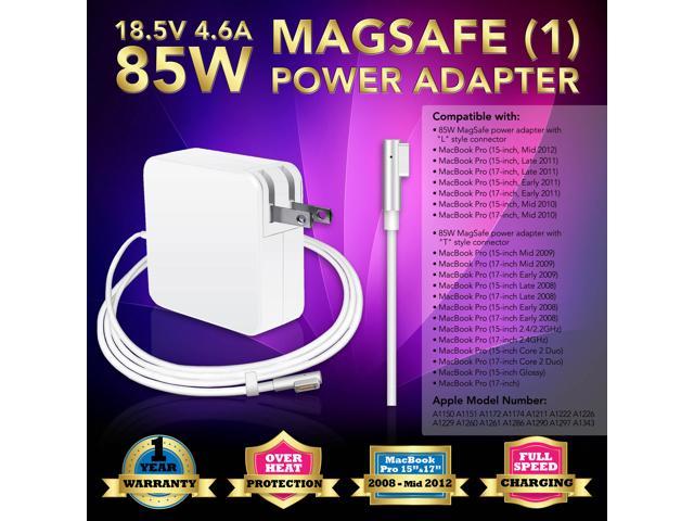 Electronics Accessories Supplies Chargers Adapters Compatible With Macbook Pro Charger 85w Magsafe L Tip Power Adapter Charger Replacement Compatible With Macbook Pro 13 Inch 15 Inch 17 Inch Before Mid 12 Model A1343 A1278