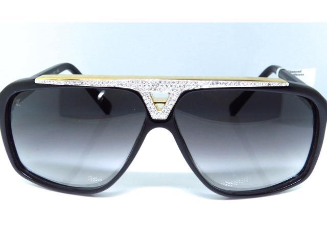 Louis Vuitton Diamond Aviator Sunglasses Evidence Black & Gold Z0350W 5.0 Ct. - 0